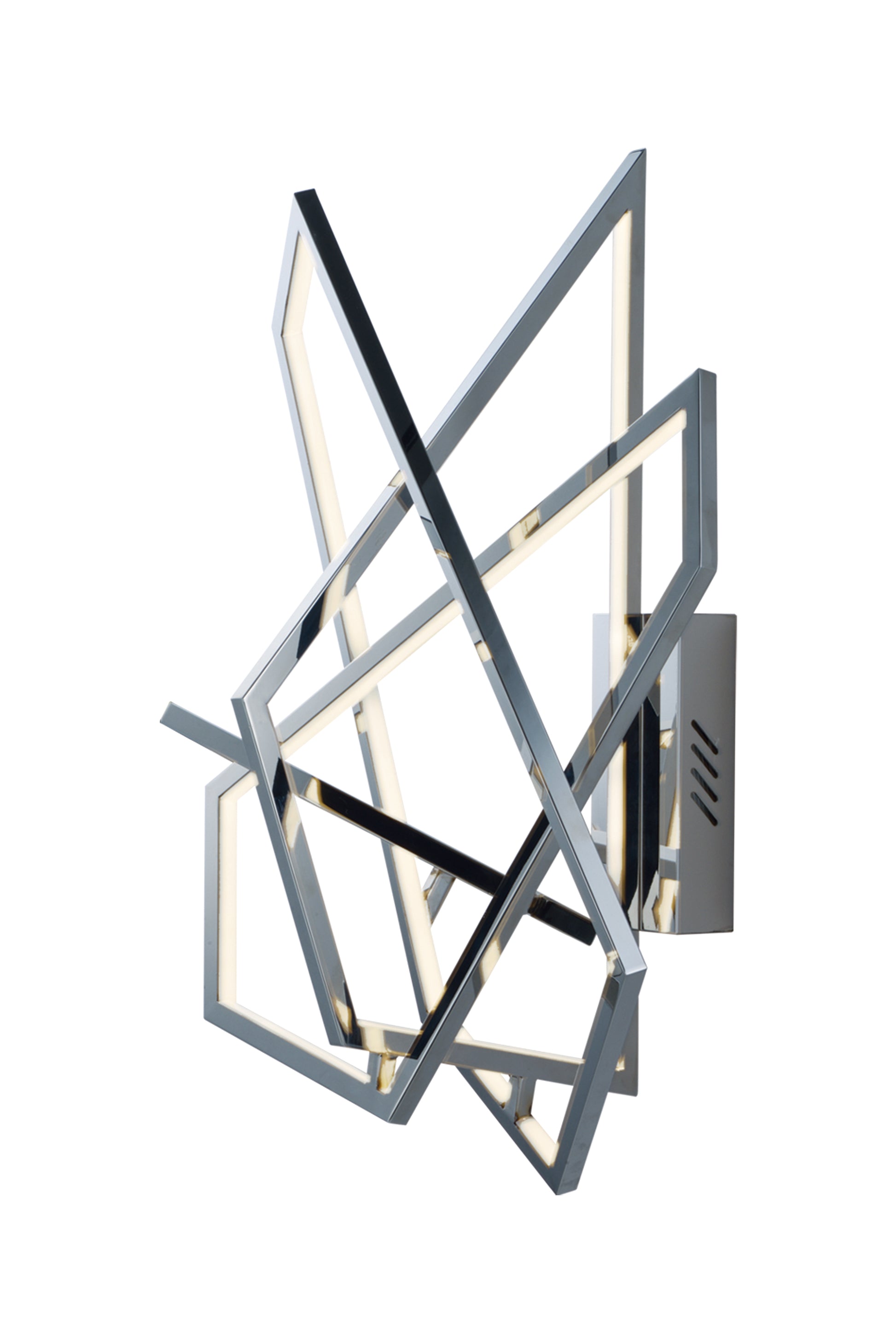 Trapezoid LED Wall Sconce Polished Chrome by ET2
