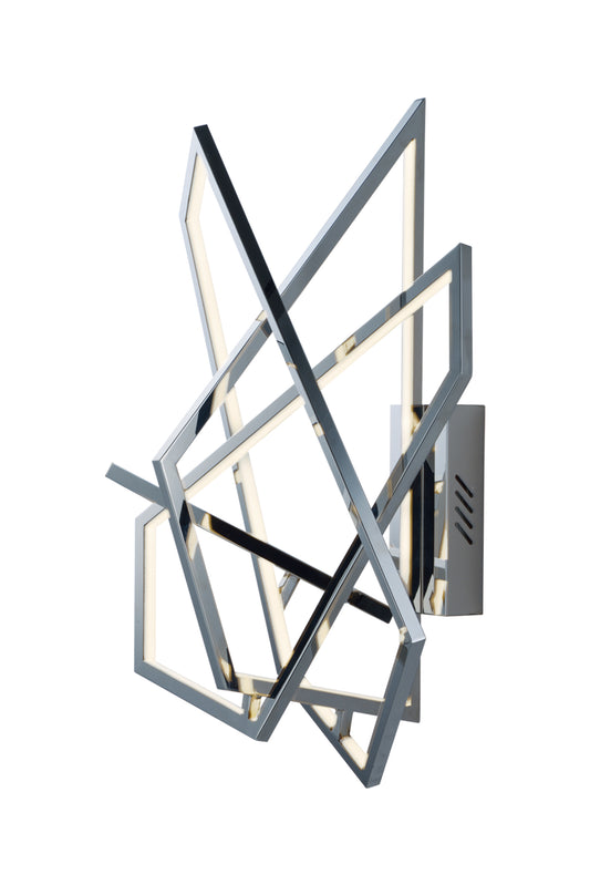 Trapezoid LED Wall Sconce Polished Chrome by ET2