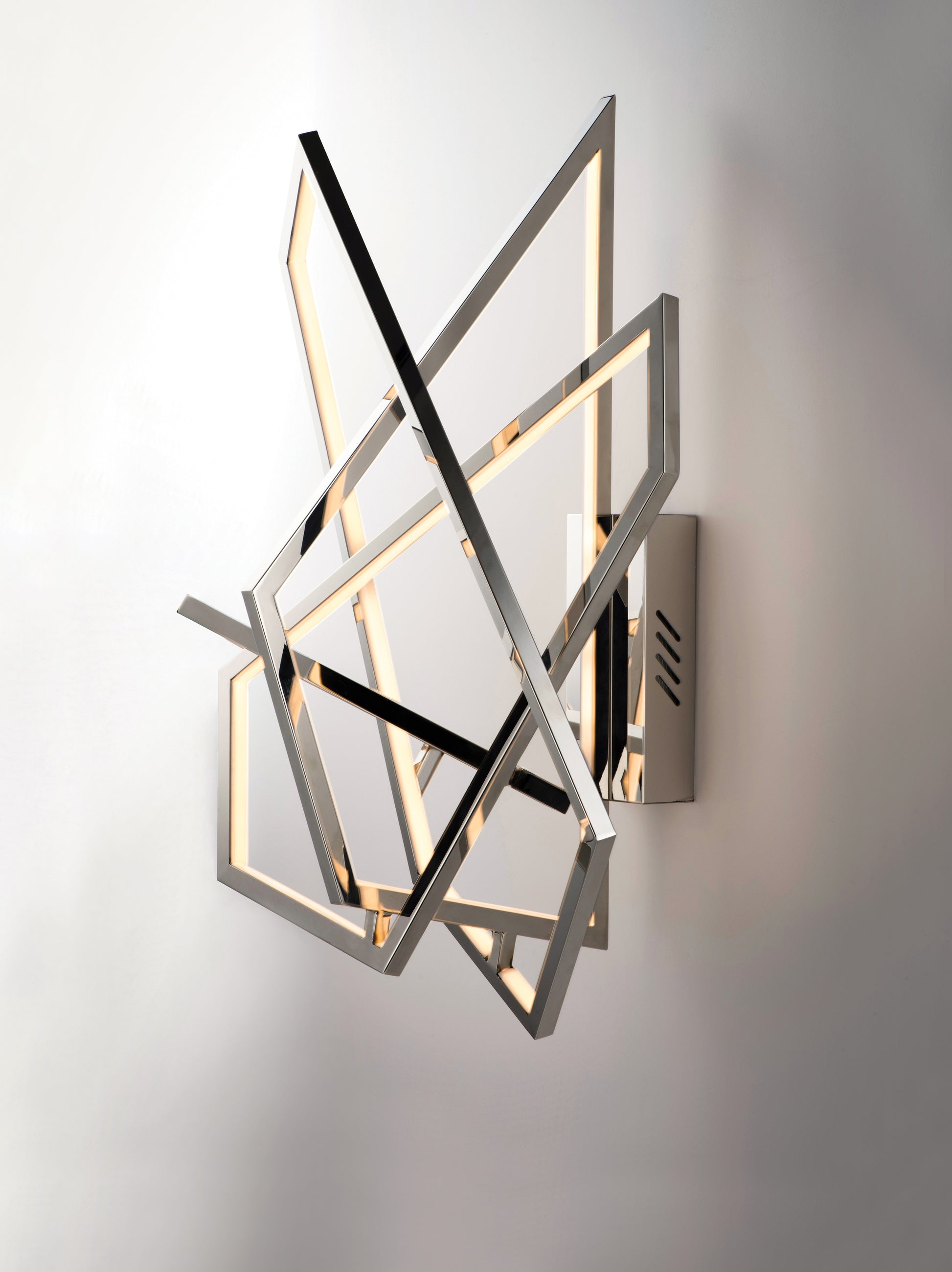 Trapezoid LED Wall Sconce Polished Chrome by ET2