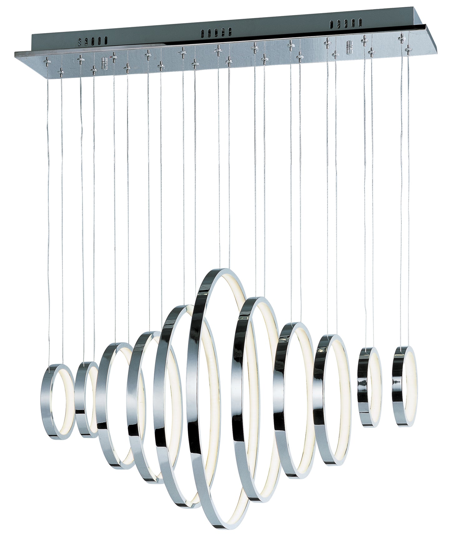 Hoops 11-Light LED Pendant Polished Chrome by ET2