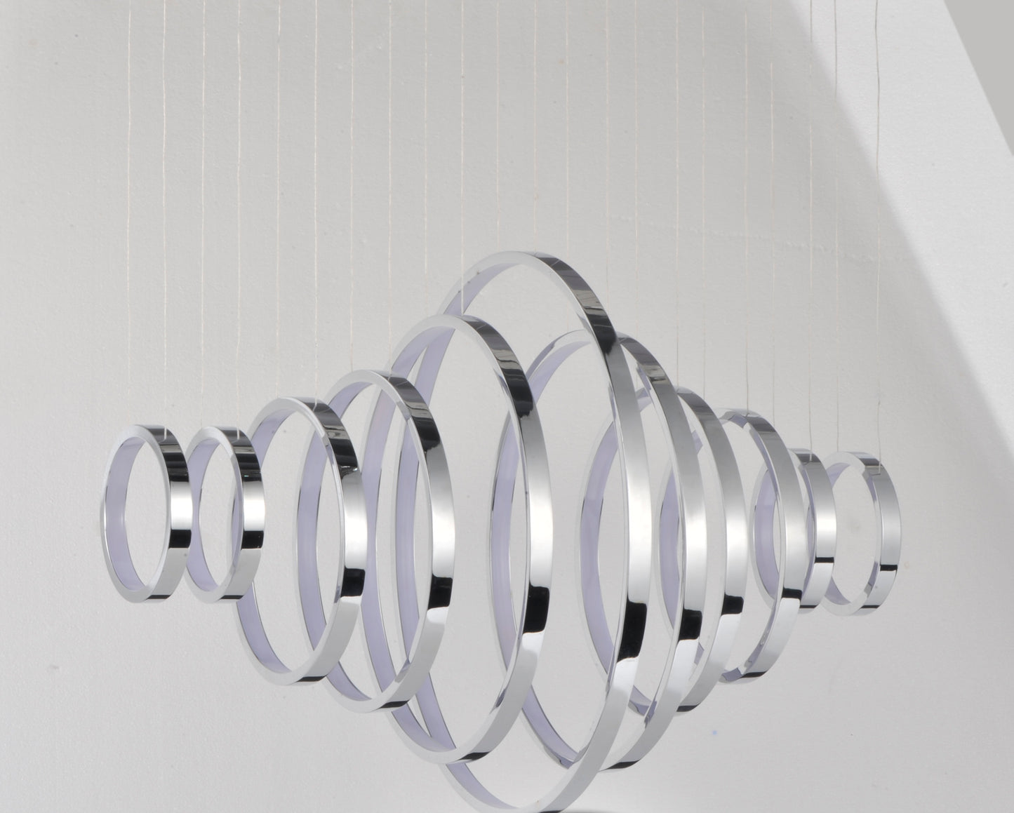 Hoops 11-Light LED Pendant Polished Chrome by ET2