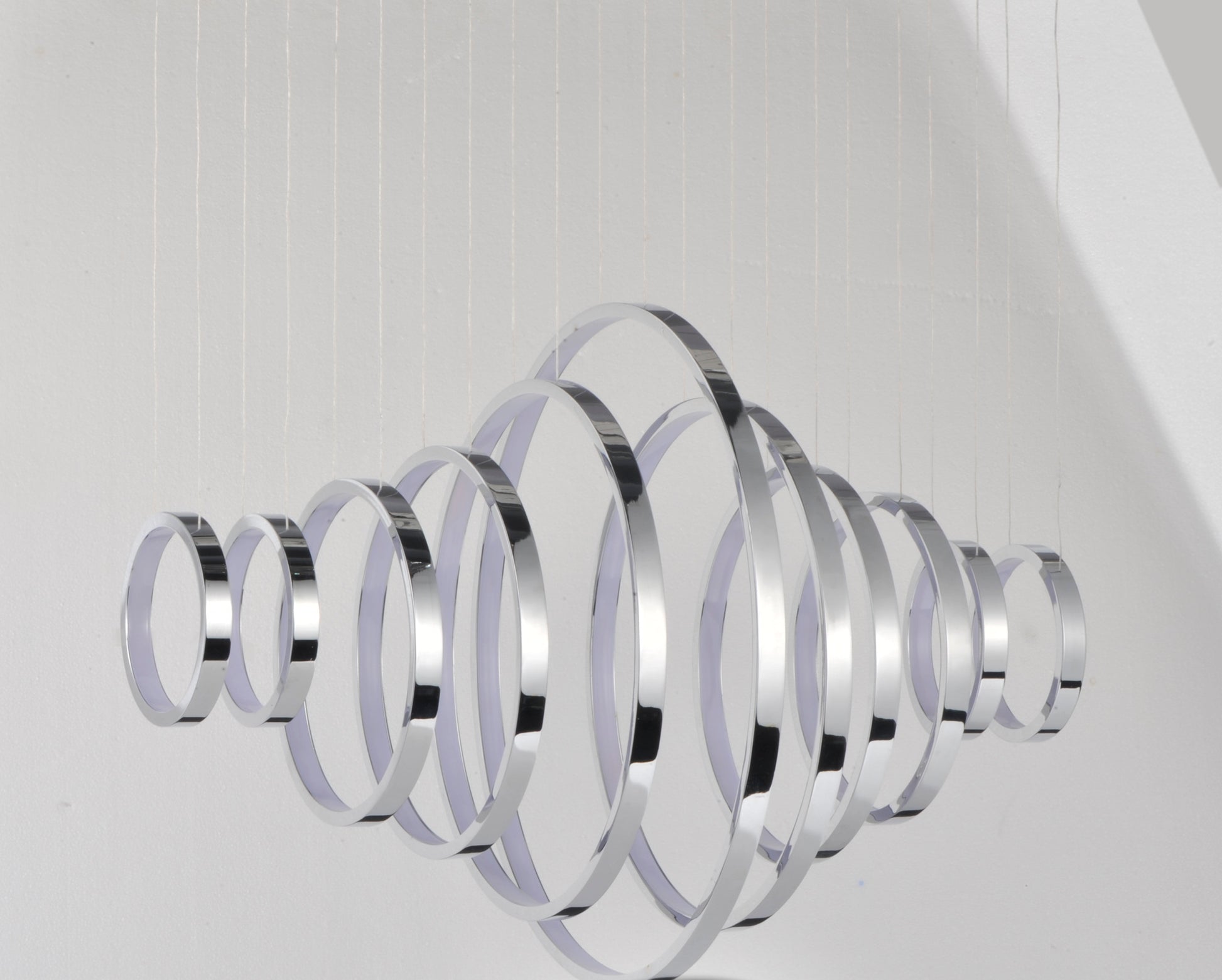 Hoops 11-Light LED Pendant Polished Chrome by ET2
