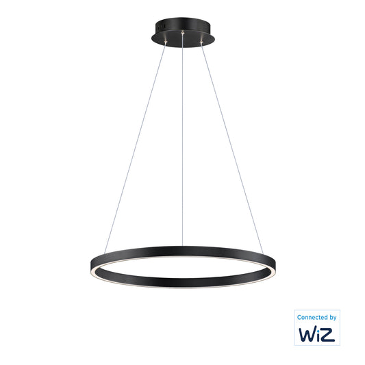 Groove 24" LED Pendant WiZ Black by ET2