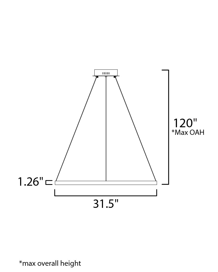 Groove 32" LED Pendant WiZ Gold by ET2