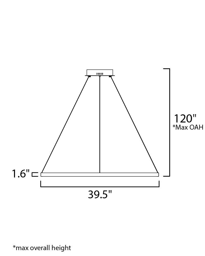 Groove 40" LED Pendant WiZ Black by ET2