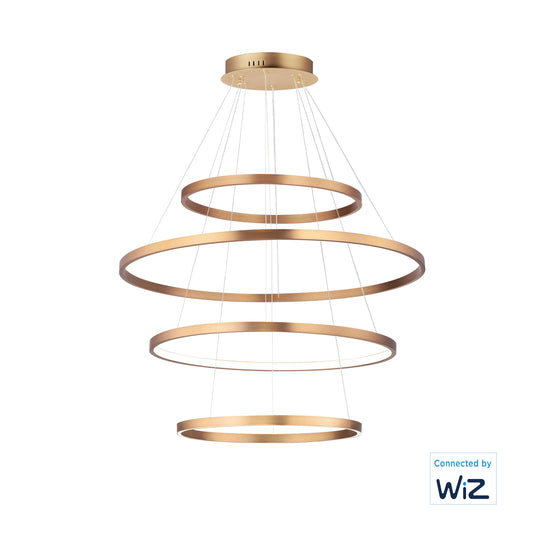 Groove 4-Tier LED Pendant WiZ Gold by ET2
