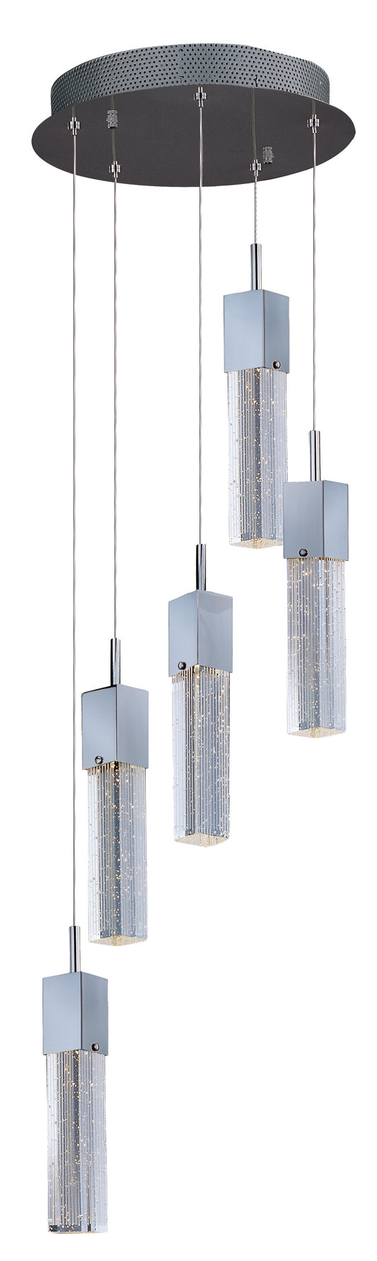 Fizz III 5-Light LED Pendant Polished Chrome by ET2