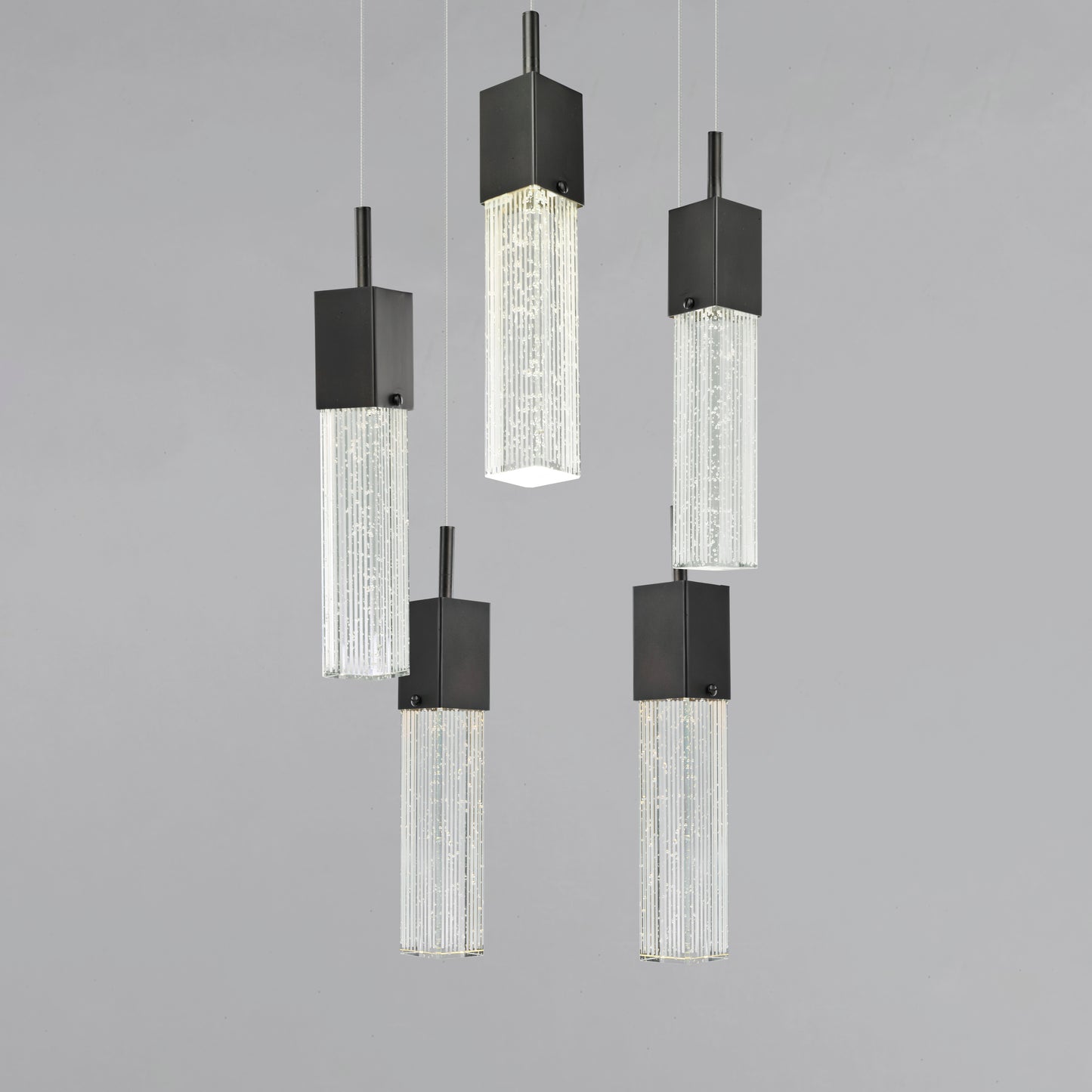 Fizz III 5-Light LED Pendant Bronze by ET2