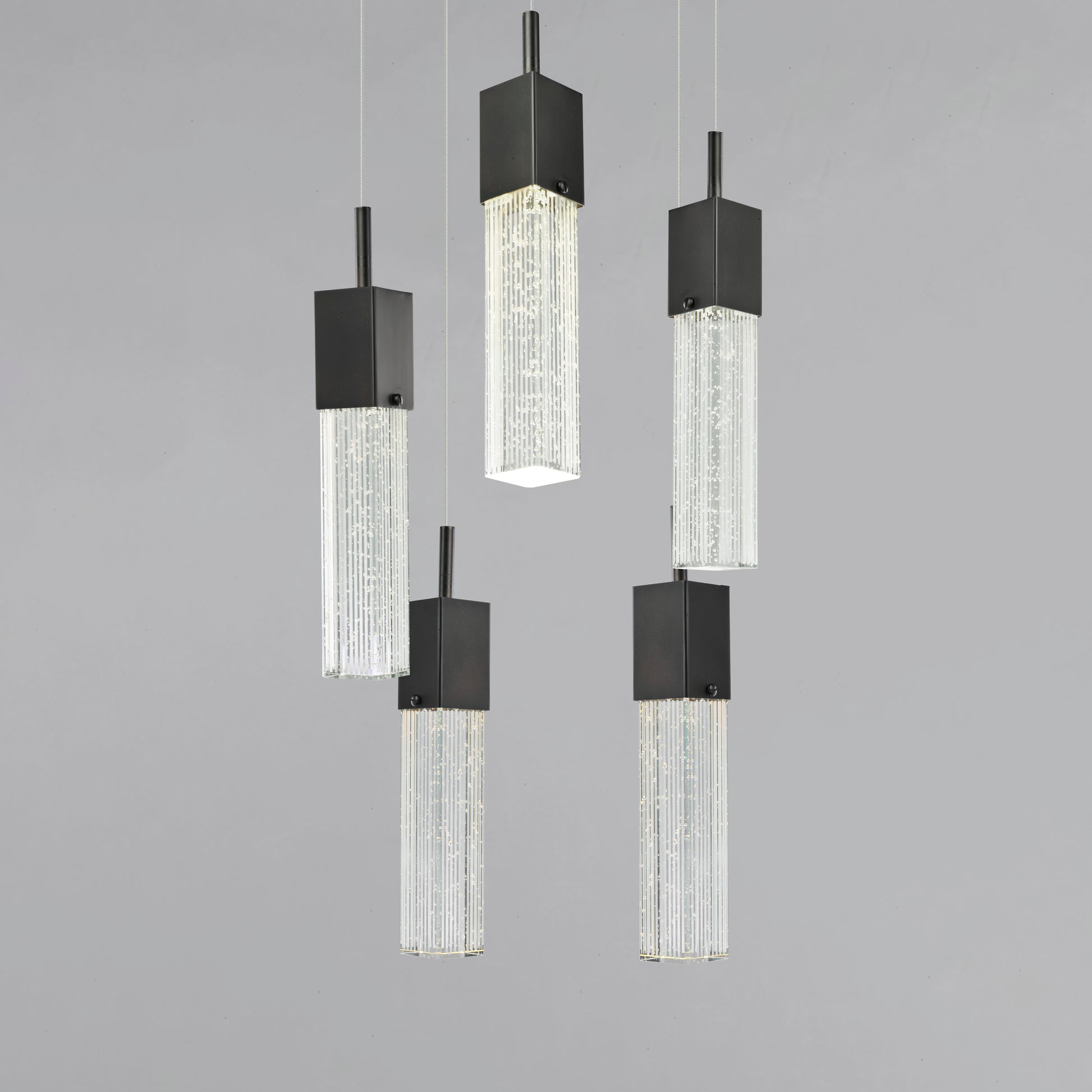 Fizz III 5-Light LED Pendant Bronze by ET2