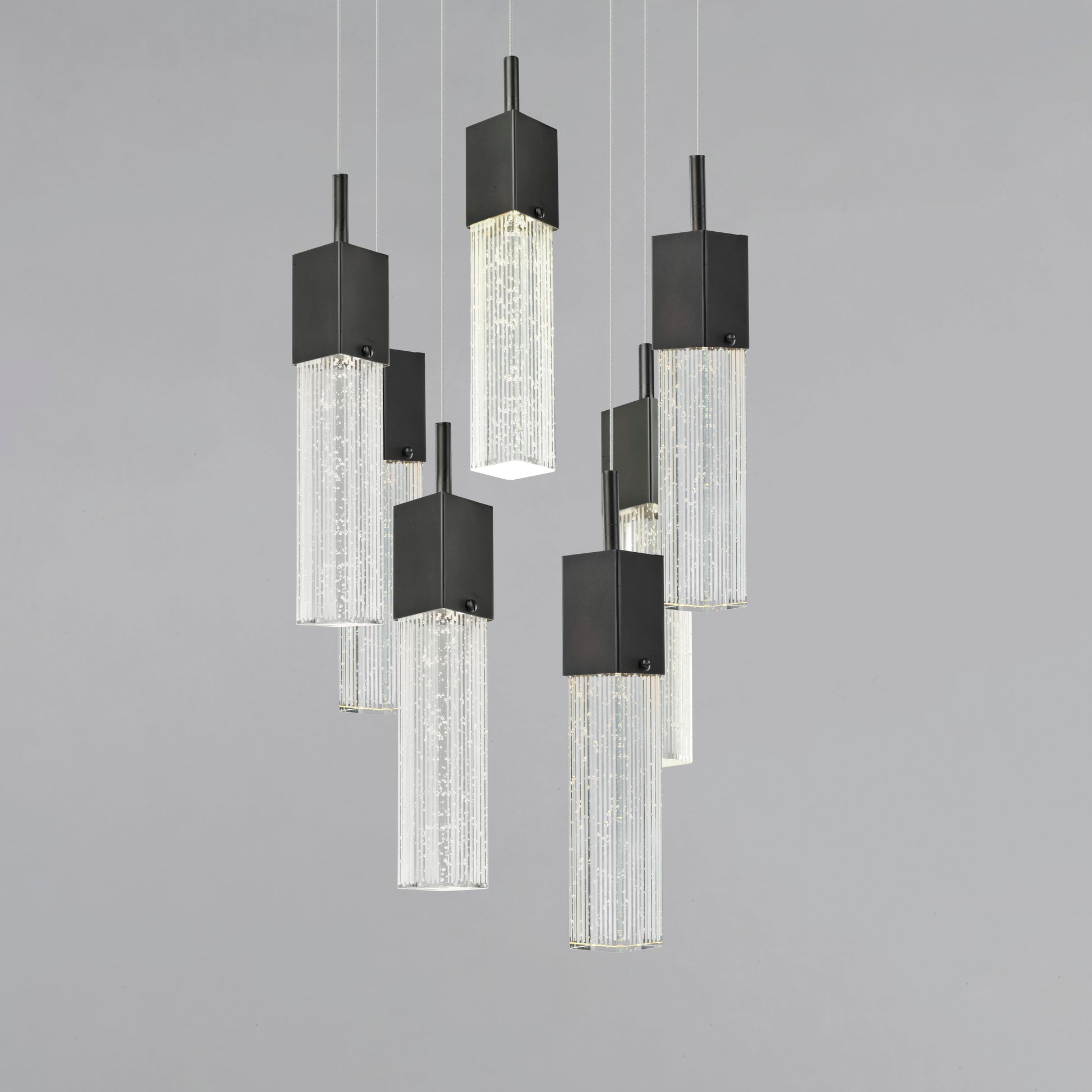 Fizz III 7-Light LED Pendant Bronze by ET2