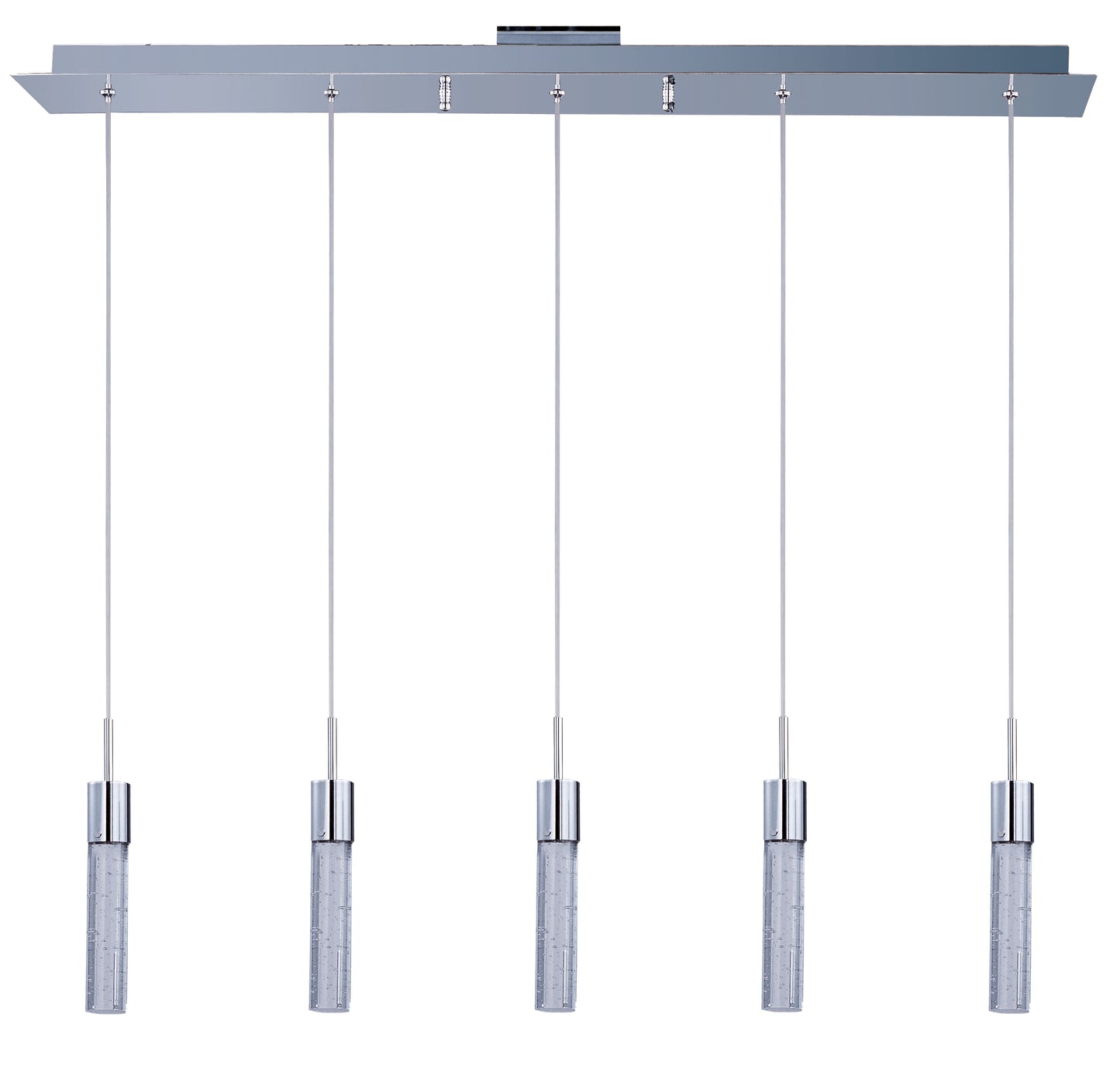 Fizz IV 5-Light LED Pendant Polished Chrome by ET2