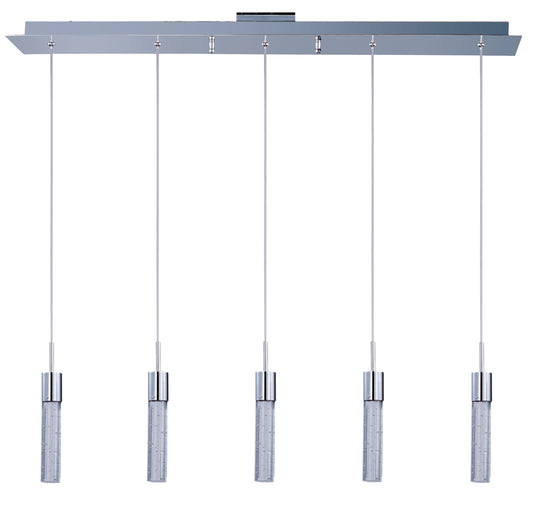Fizz IV 5-Light LED Pendant Polished Chrome by ET2