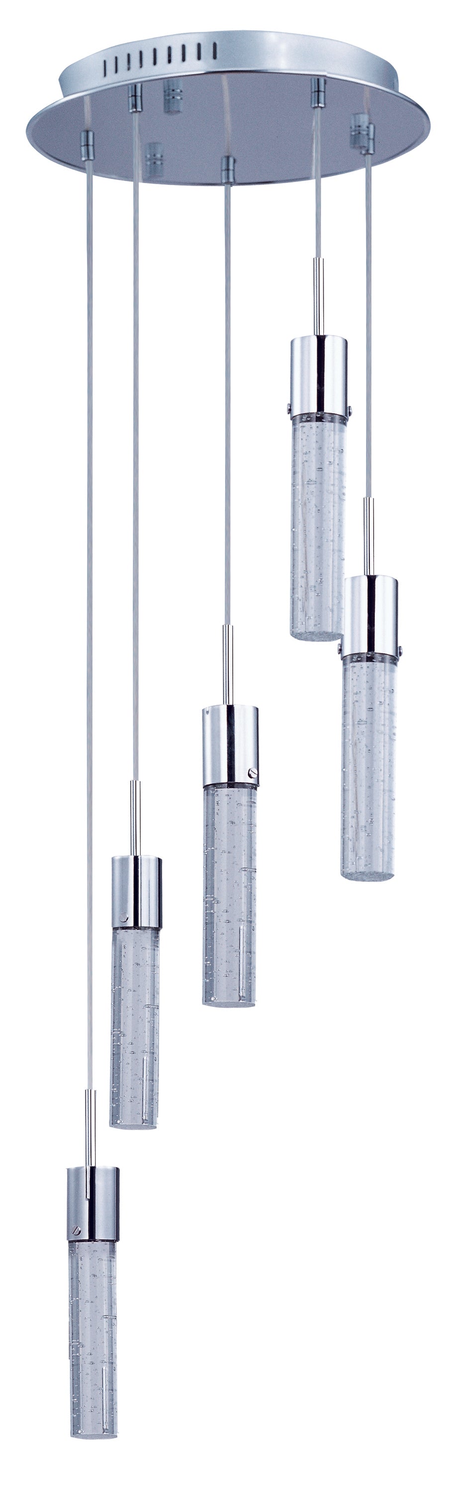 Fizz IV 5-Light LED Pendant Polished Chrome by ET2