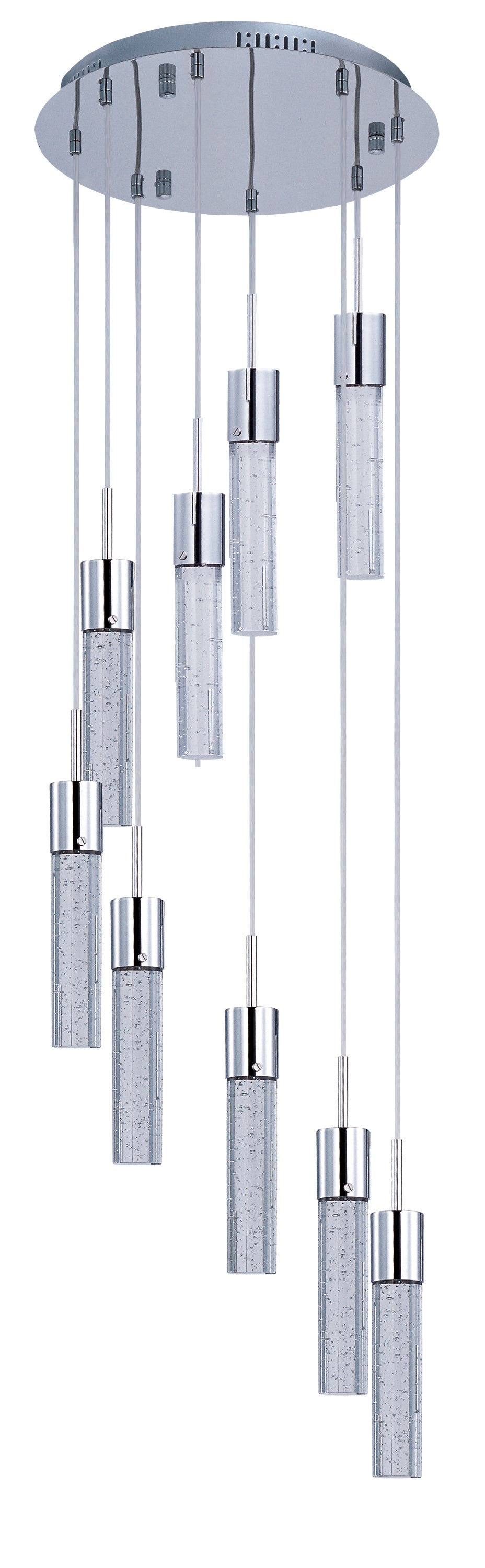 Fizz IV 9-Light LED Pendant Polished Chrome by ET2