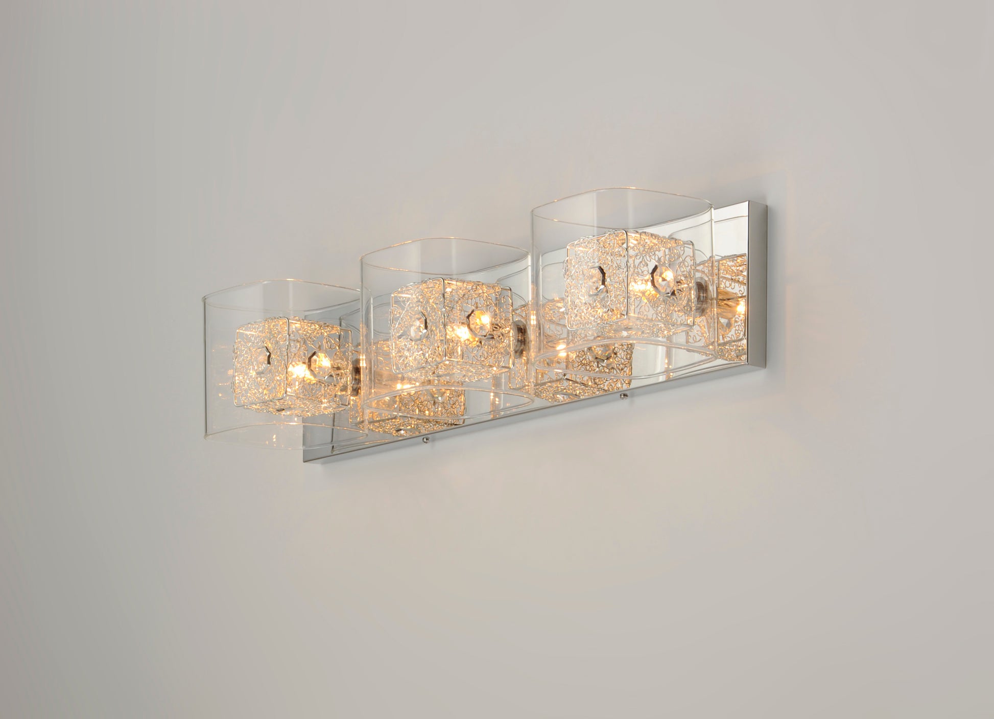 Gem 3-Light Bath Vanity with SV Shade Polished Chrome by ET2