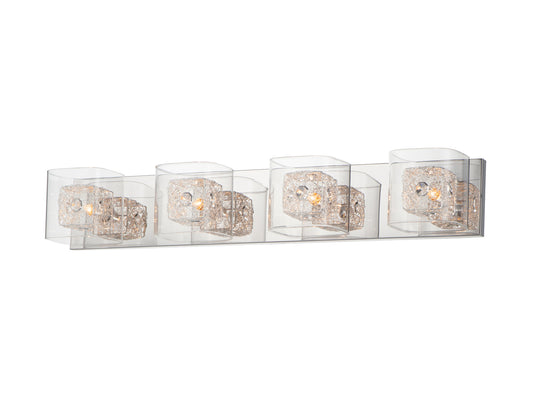 Gem 4-Light Bath Vanity with SV Shade Polished Chrome by ET2