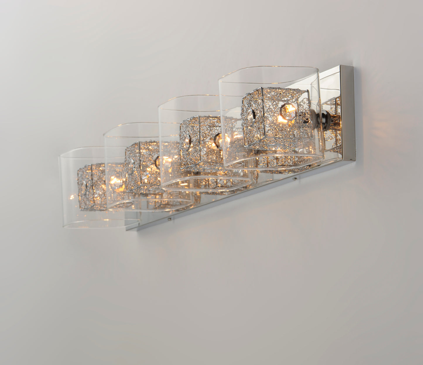 Gem 4-Light Bath Vanity with PC Shade Polished Chrome by ET2
