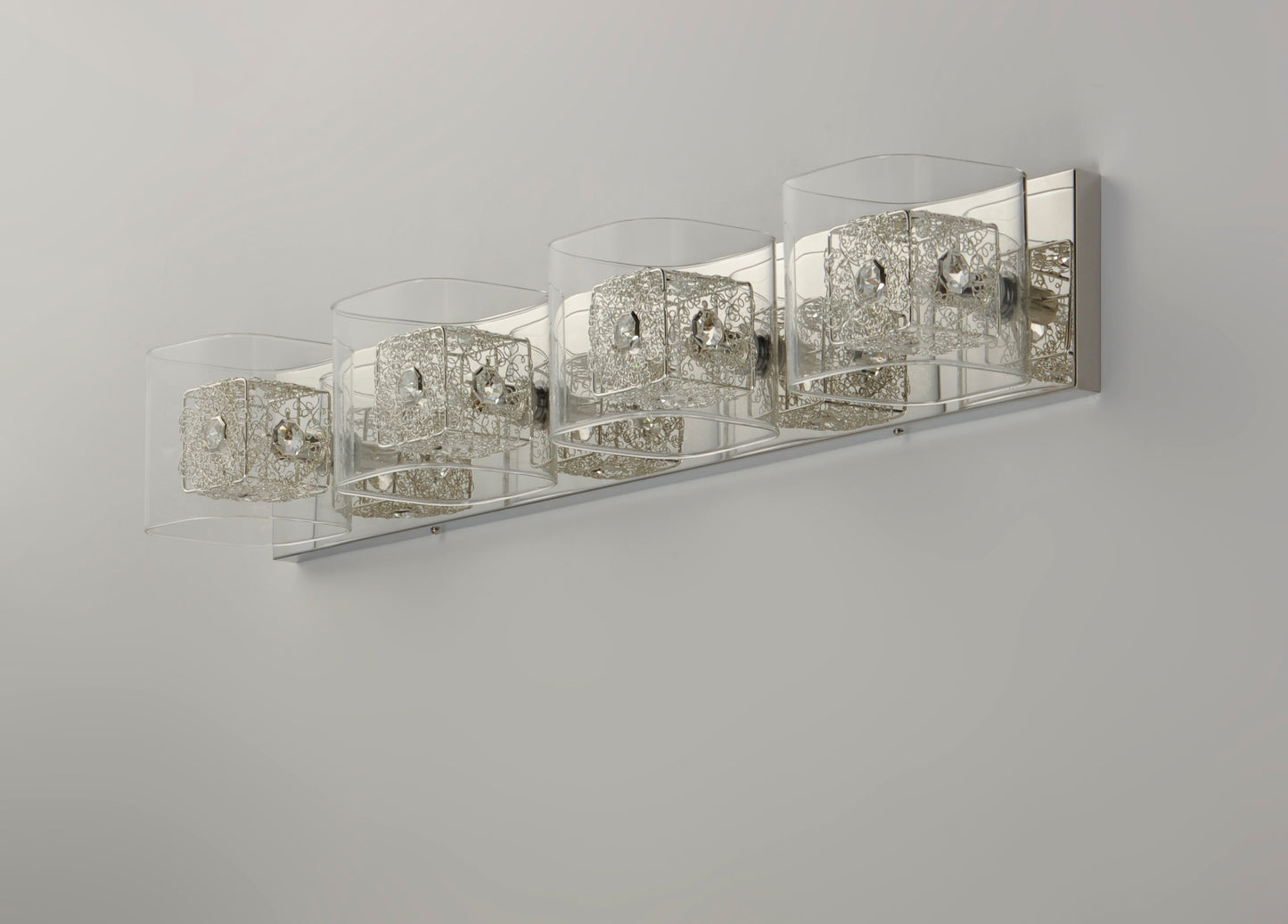 Gem 4-Light Bath Vanity with SV Shade Polished Chrome by ET2