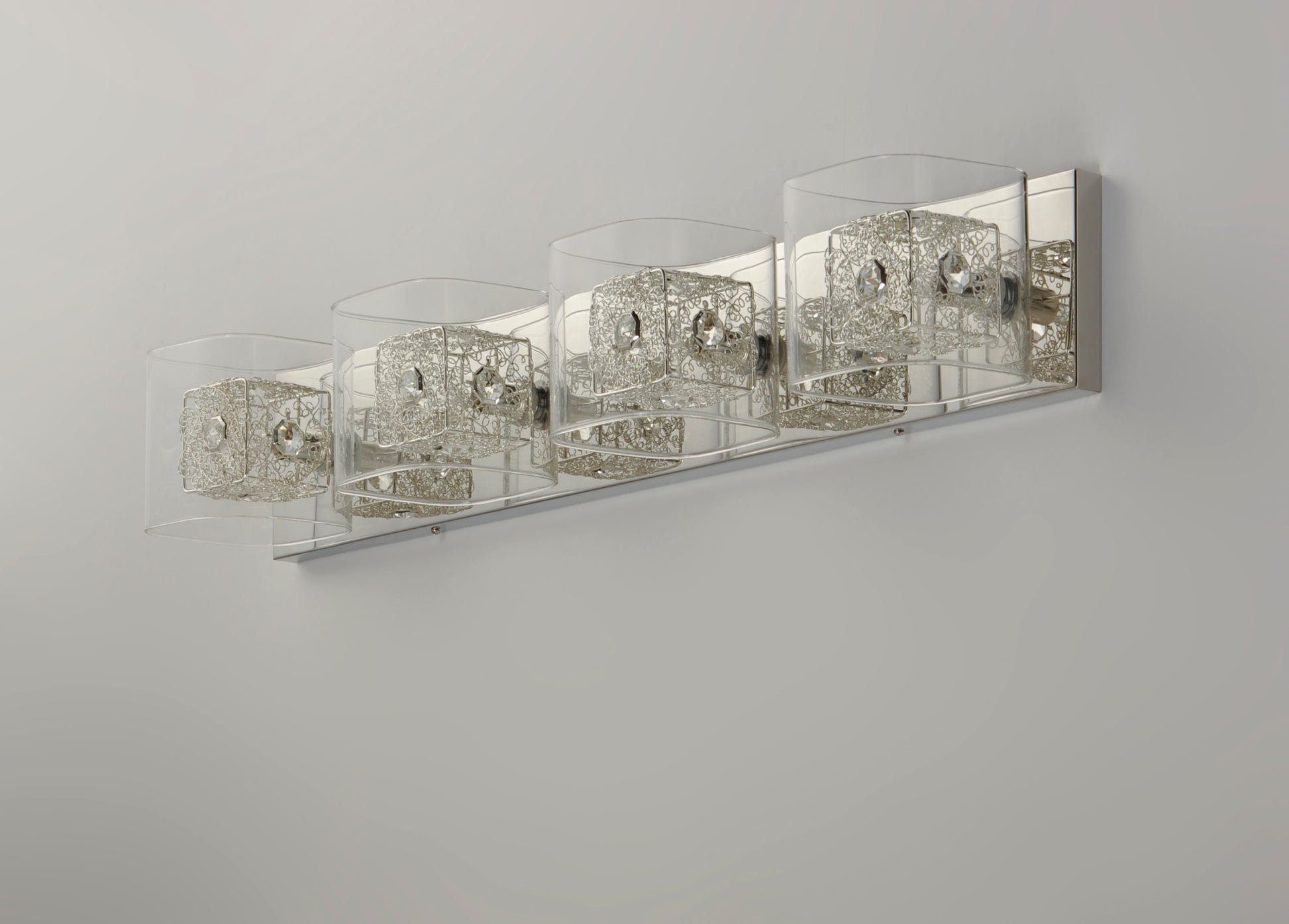 Gem 4-Light Bath Vanity with SV Shade Polished Chrome by ET2