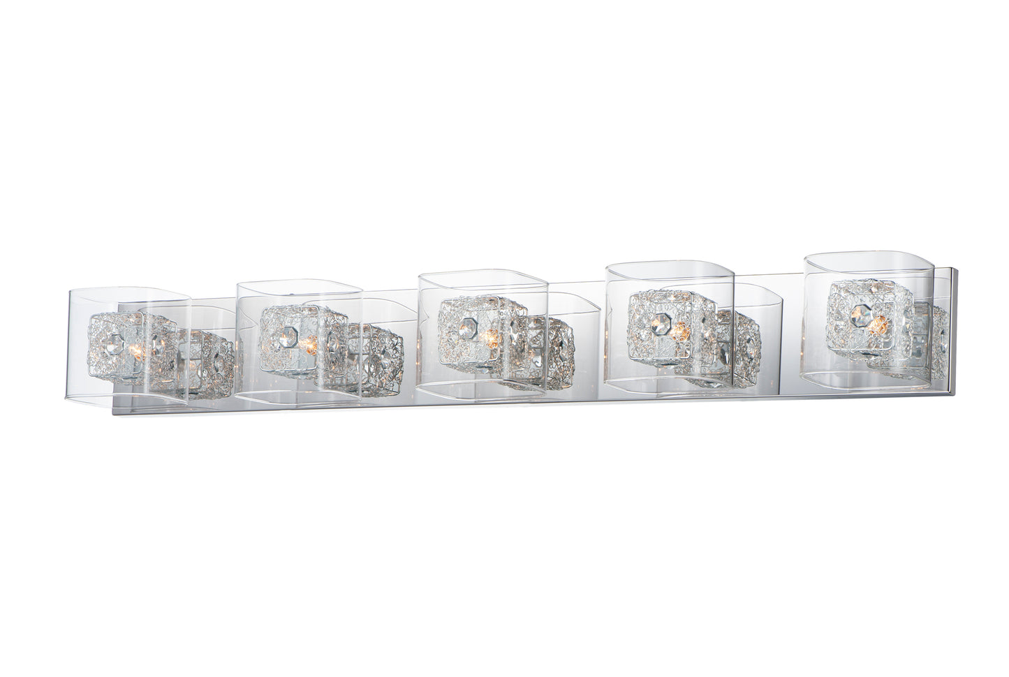 Gem 5-Light Bath Vanity with PC Shade Polished Chrome by ET2