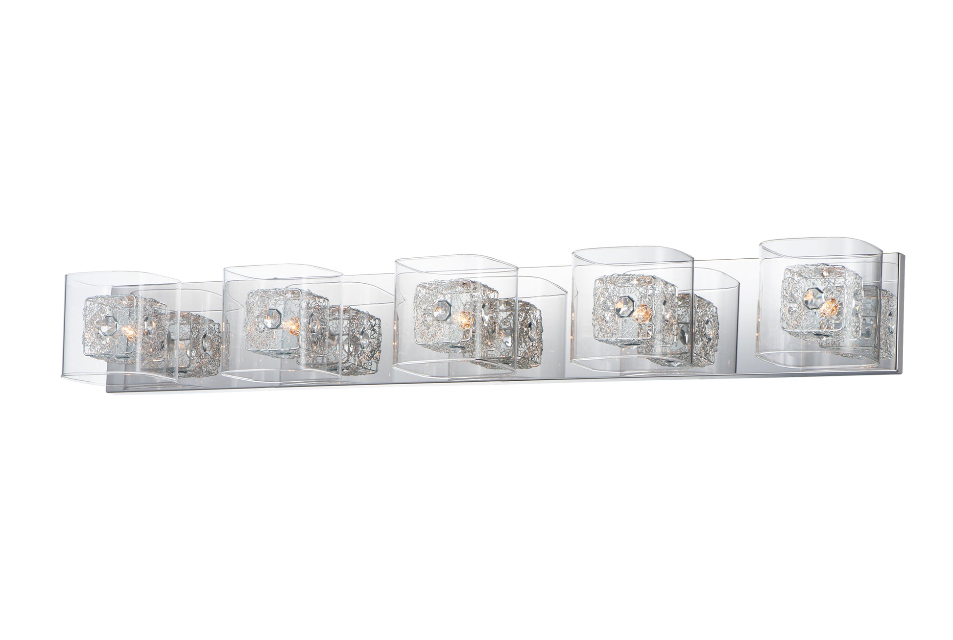 Gem 5-Light Bath Vanity with PC Shade Polished Chrome by ET2