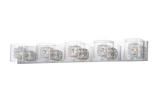 Gem 5-Light Bath Vanity with PC Shade Polished Chrome by ET2