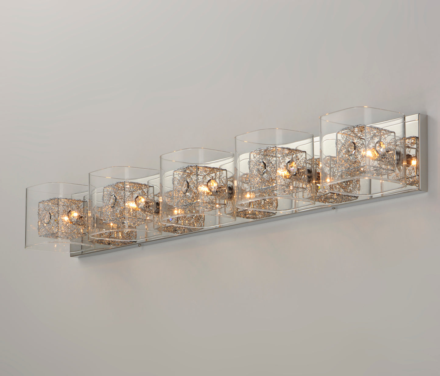 Gem 5-Light Bath Vanity with PC Shade Polished Chrome by ET2