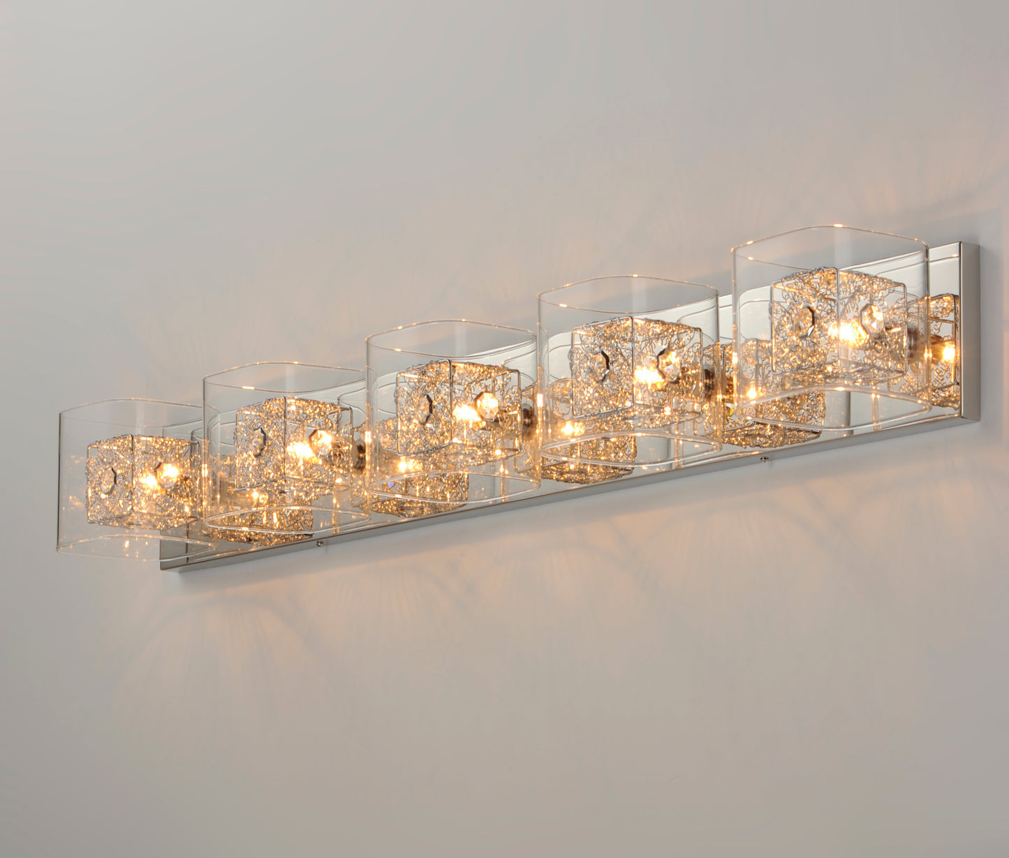 Gem 5-Light Bath Vanity with PC Shade Polished Chrome by ET2
