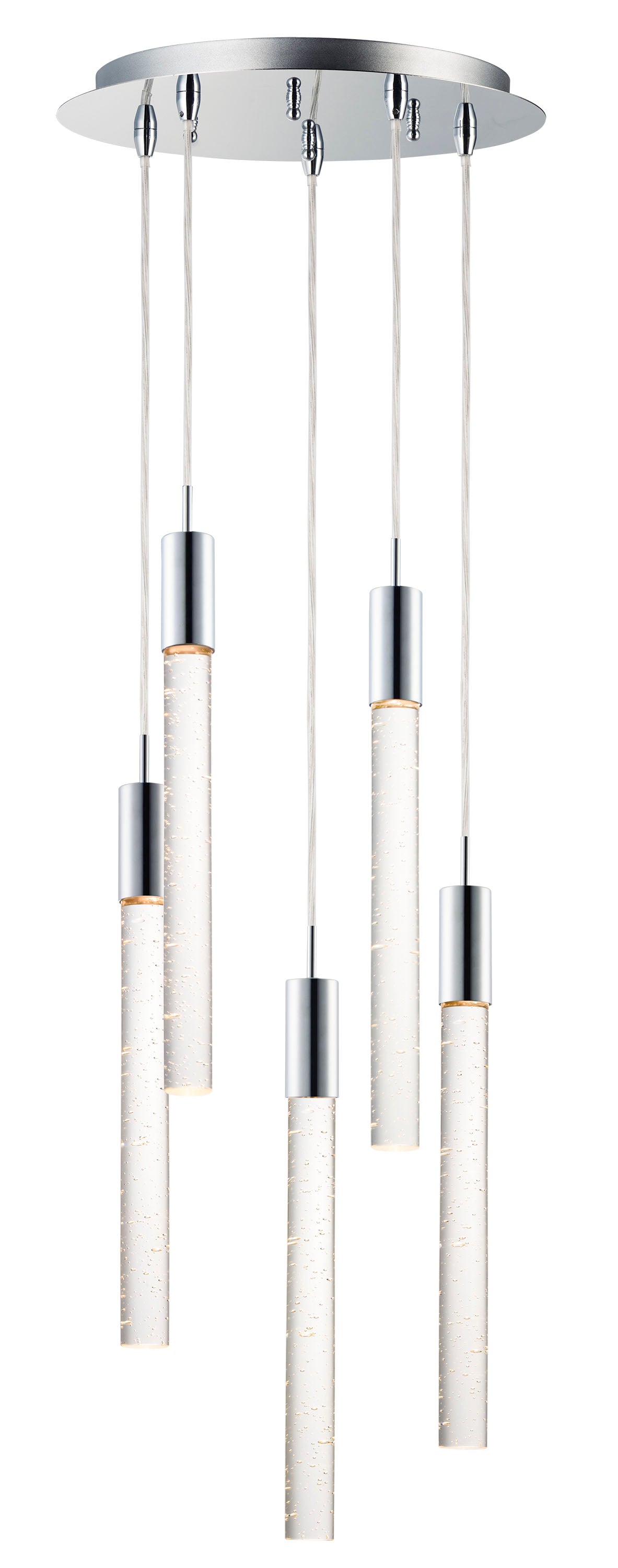Big Fizz 5-Light LED Pendant Polished Chrome by ET2