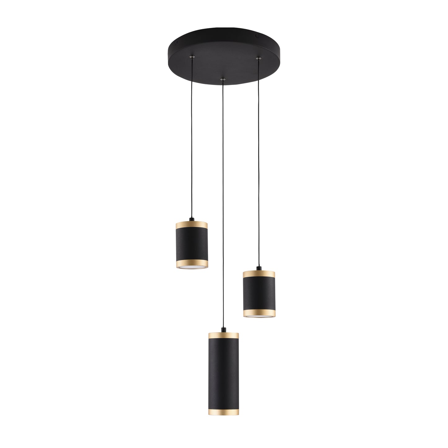 Cuff 3-Light Pendant Black/Gold by ET2