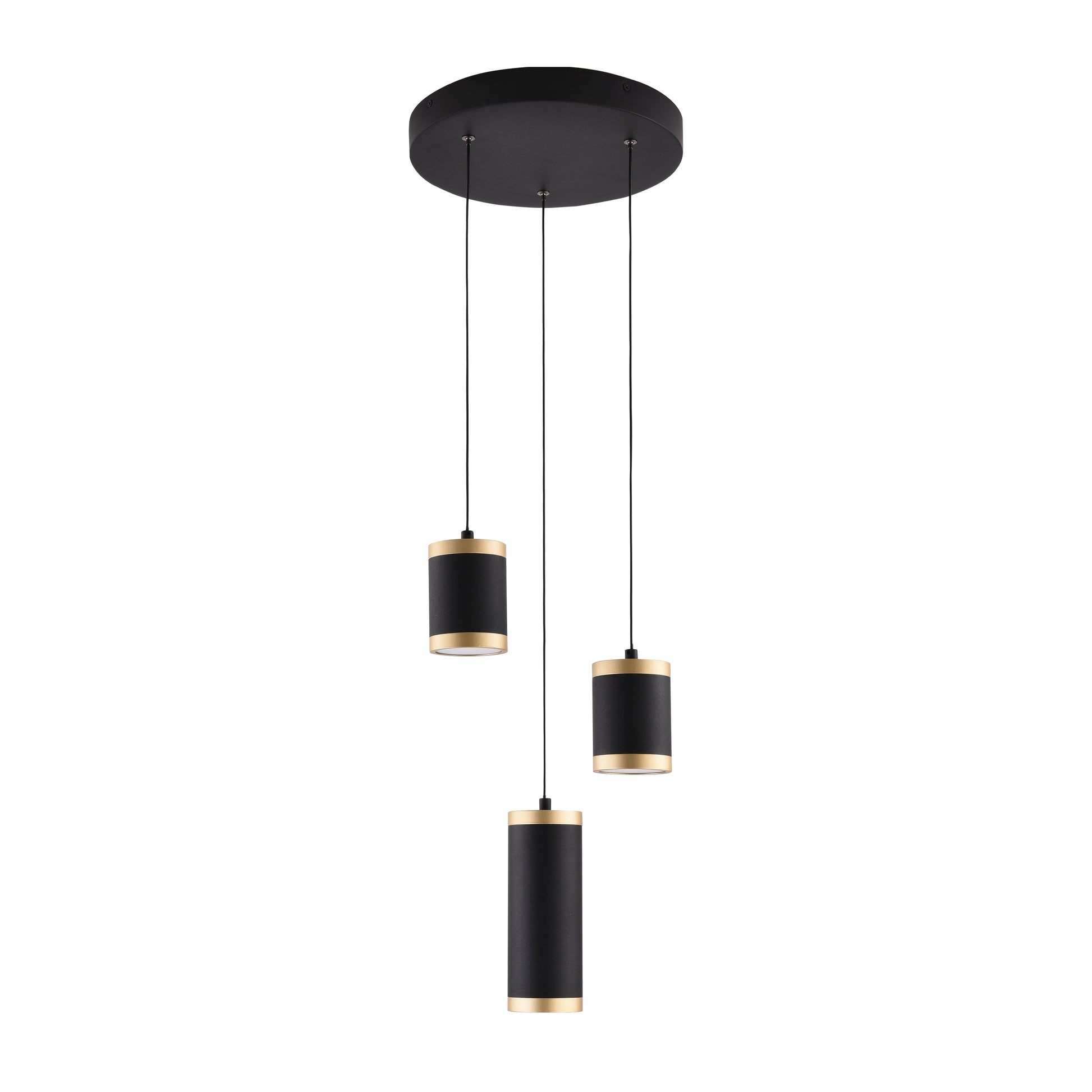 Cuff 3-Light Pendant Black/Gold by ET2