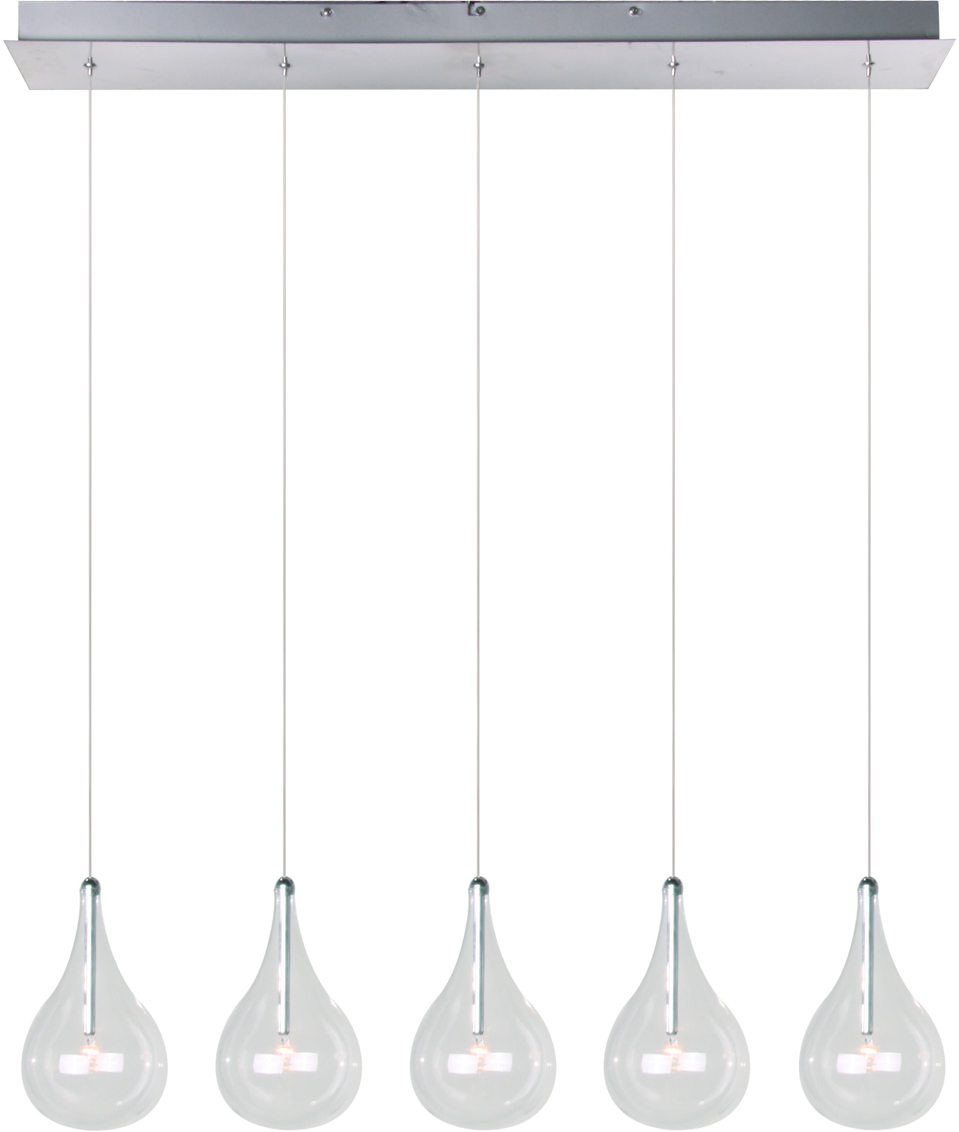 Larmes 5-Light Pendant Polished Chrome by ET2