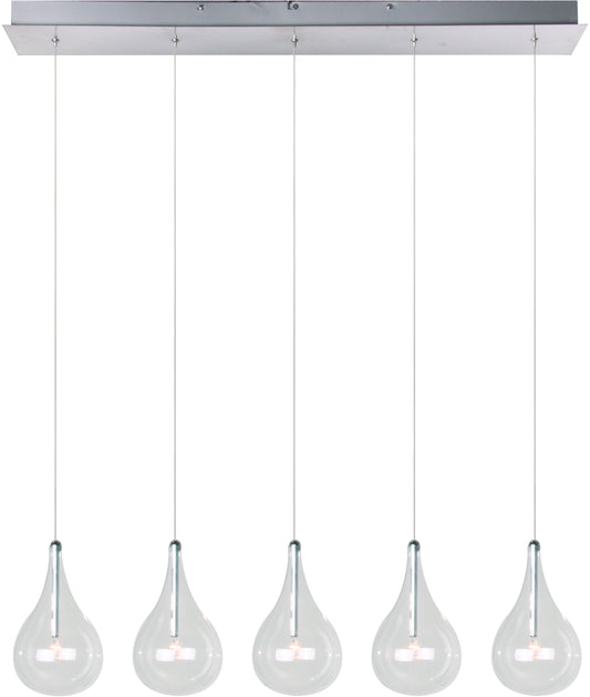 Larmes 5-Light Pendant Polished Chrome by ET2