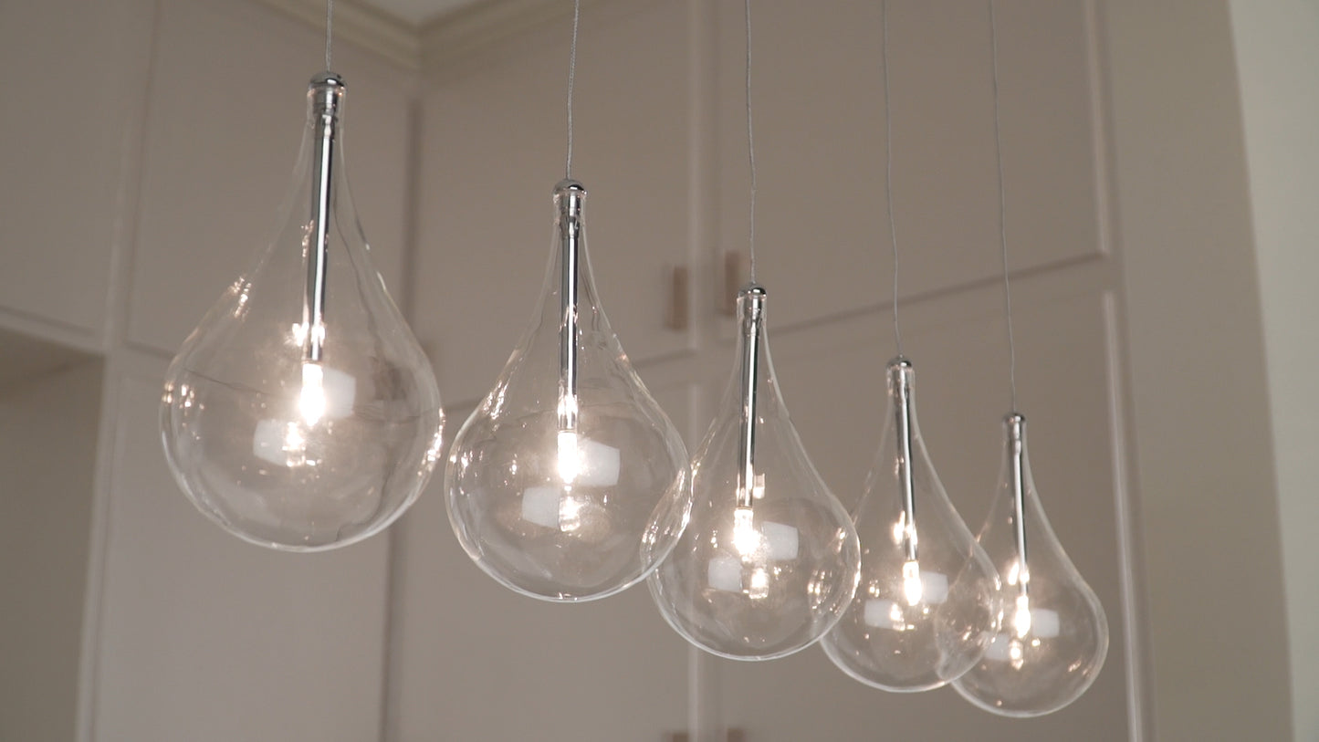 Larmes 5-Light Pendant Polished Chrome by ET2