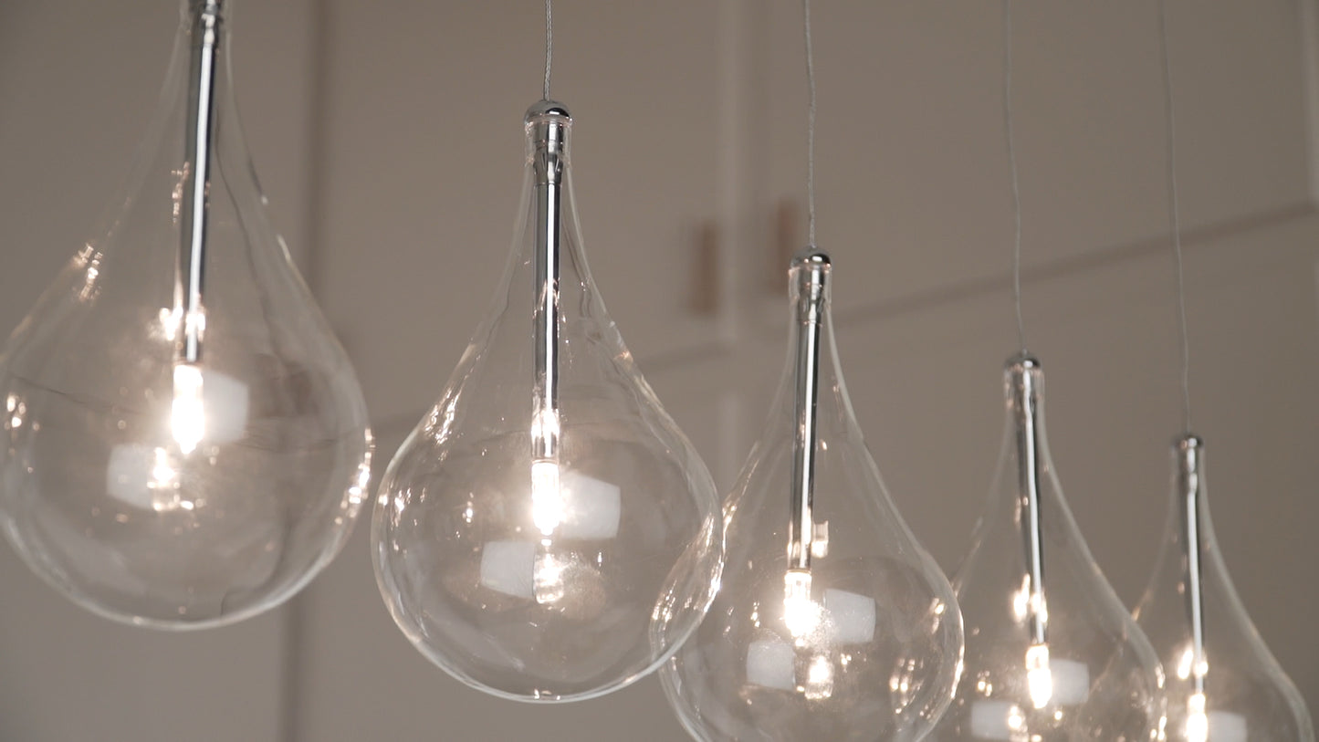 Larmes 5-Light Pendant Polished Chrome by ET2