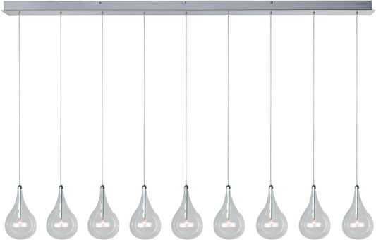 Larmes 9-Light Pendant Polished Chrome by ET2