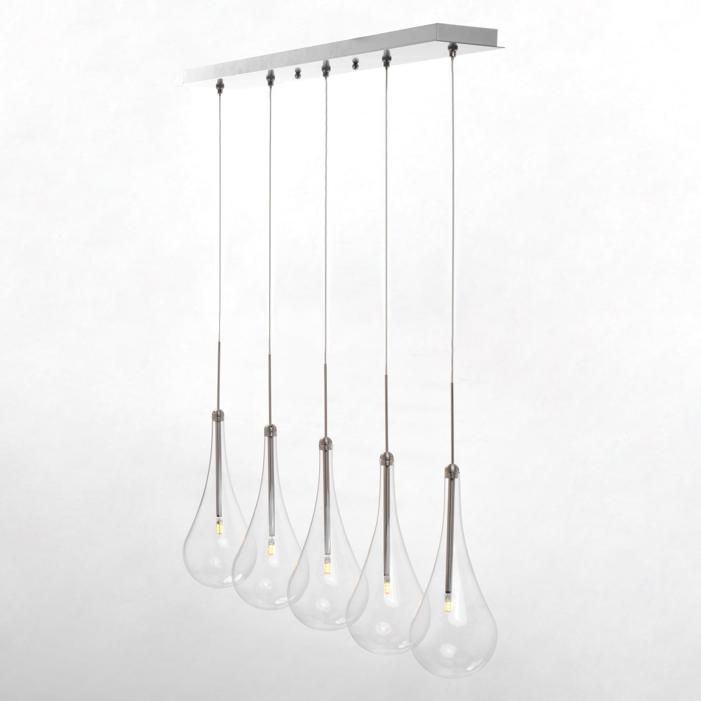 Larmes 5-Light LED Pendant Polished Chrome by ET2