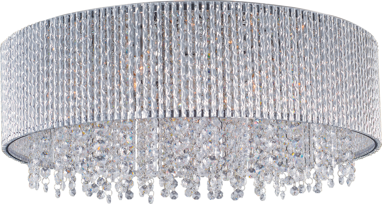 Spiral 10-Light Flush Mount Polished Chrome by ET2