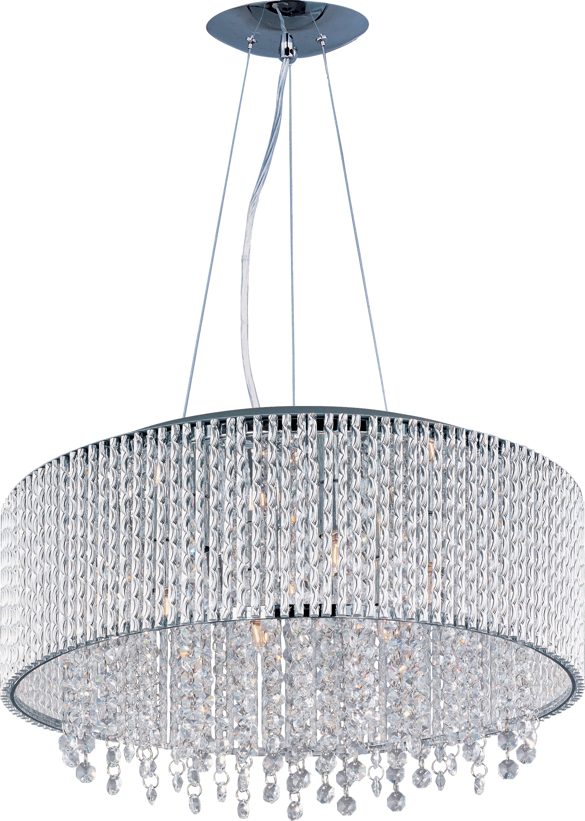 Spiral 10-Light Pendant Polished Chrome by ET2