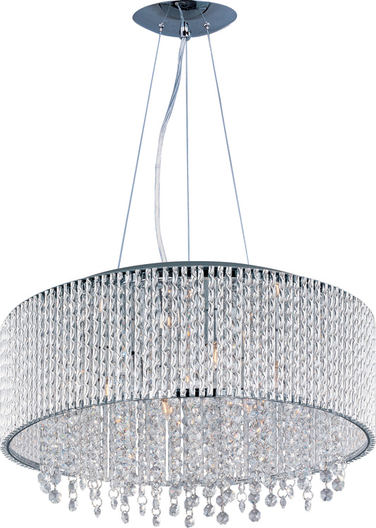 Spiral 10-Light Pendant Polished Chrome by ET2