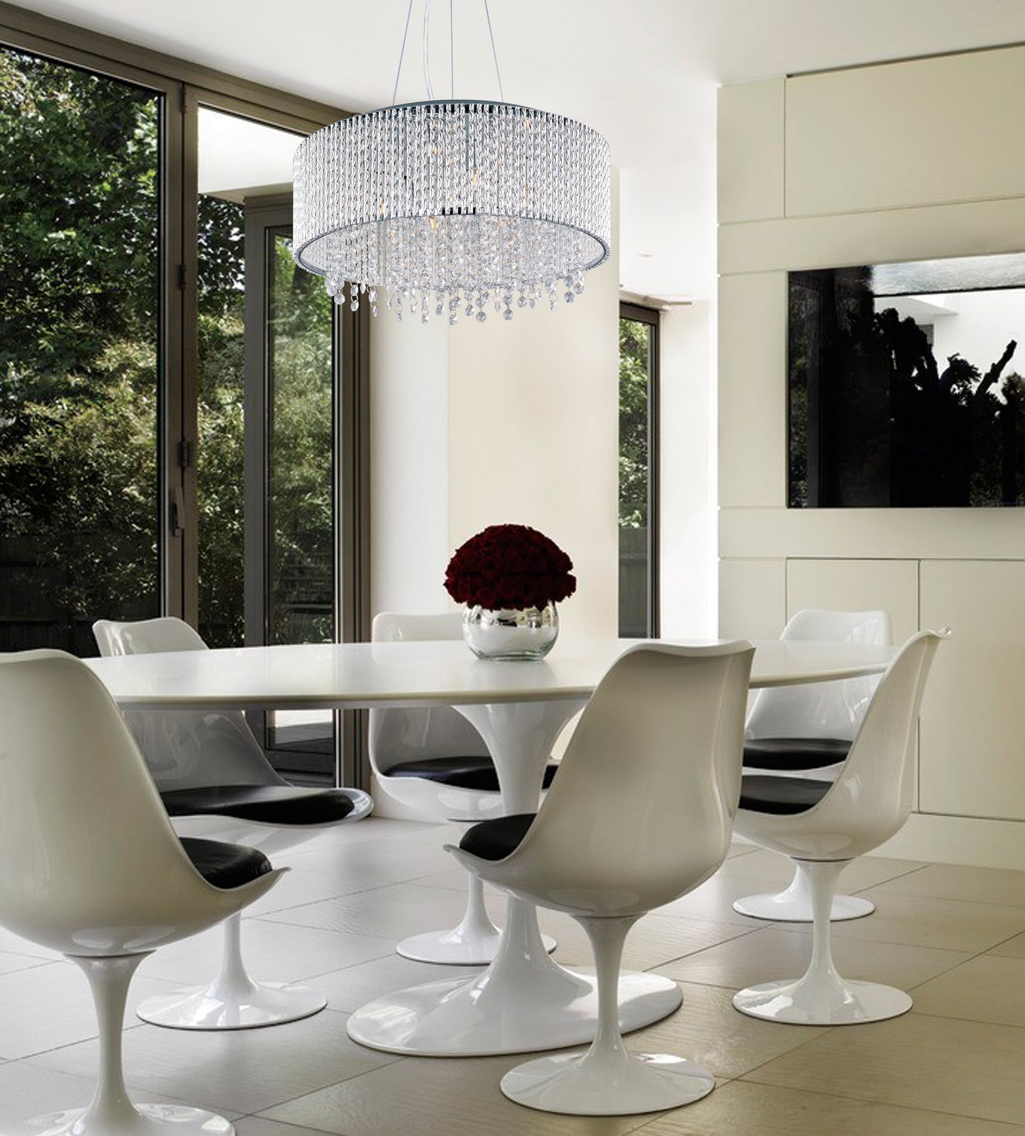 Spiral 10-Light Pendant Polished Chrome by ET2