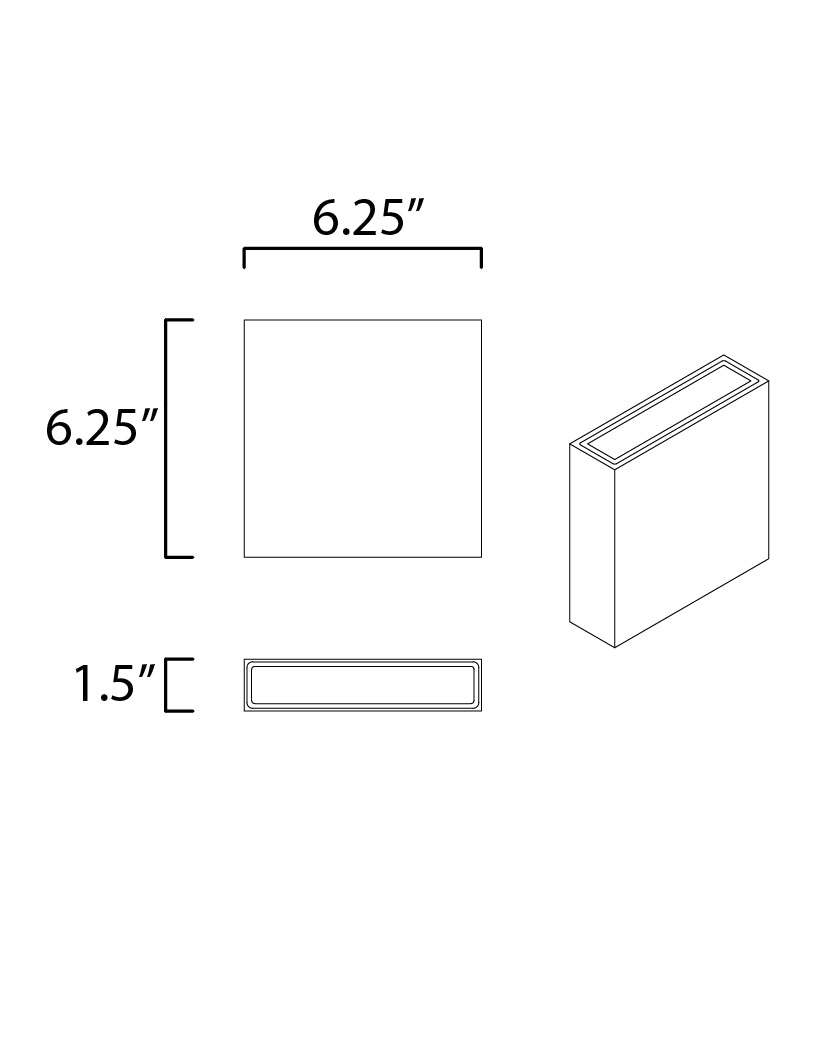 Brik 6.25" LED Outdoor Wall Sconce White by ET2