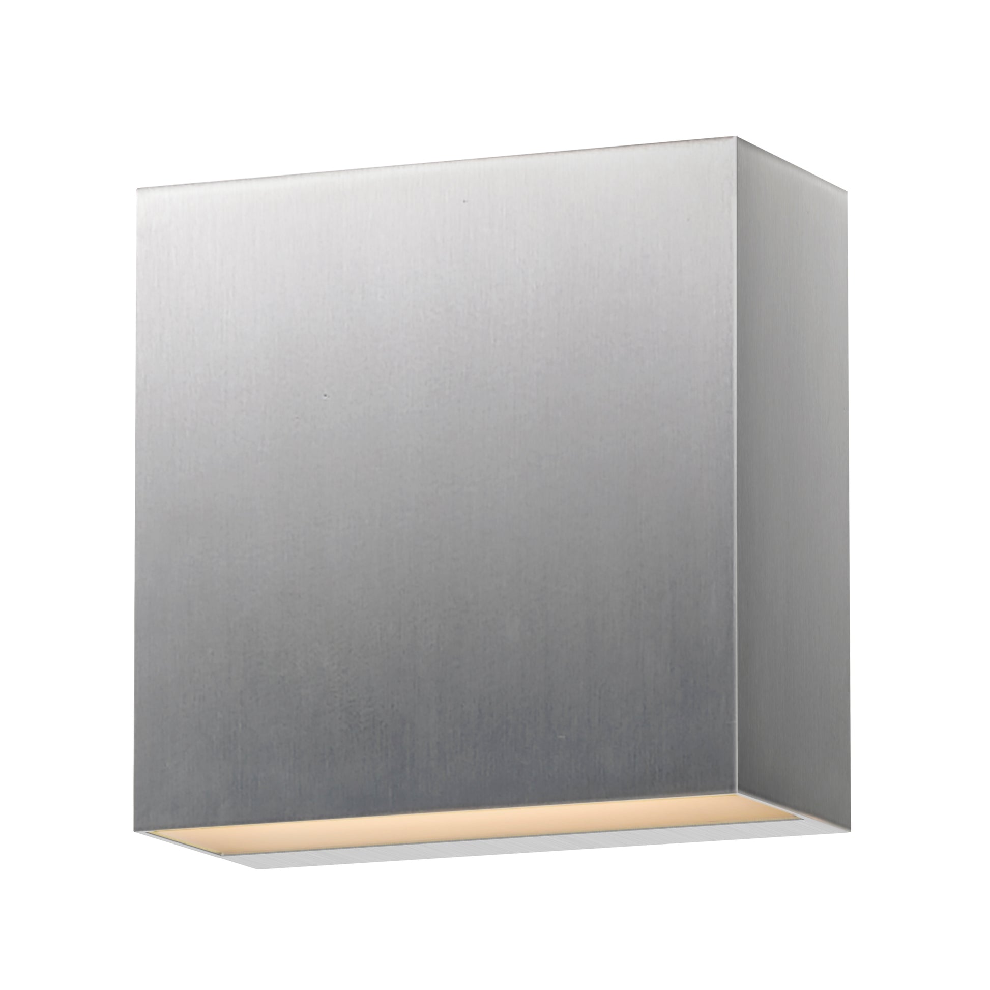 Cubed 5.5" 2-Light LED Outdoor Sconce Satin Aluminum by ET2