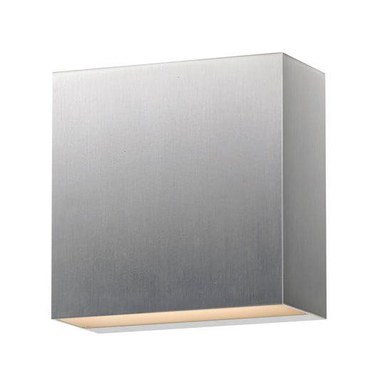 Cubed 5.5" 2-Light LED Outdoor Sconce Satin Aluminum by ET2