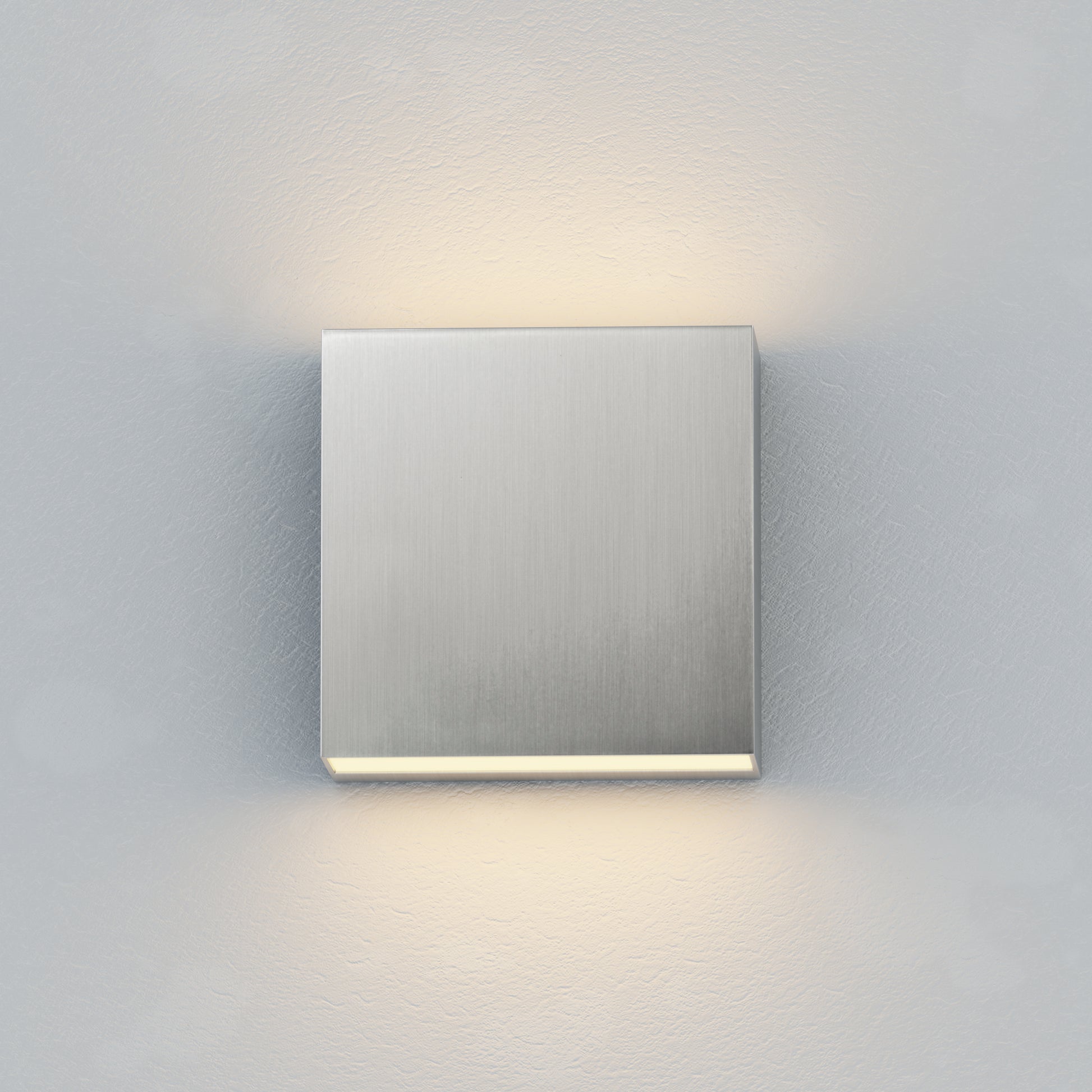 Cubed 5.5" 2-Light LED Outdoor Sconce Satin Aluminum by ET2