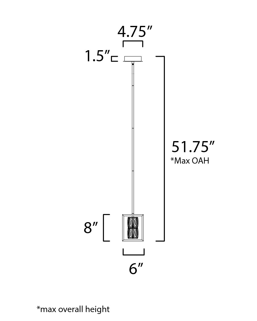 Zephyr LED Pendant Black by ET2