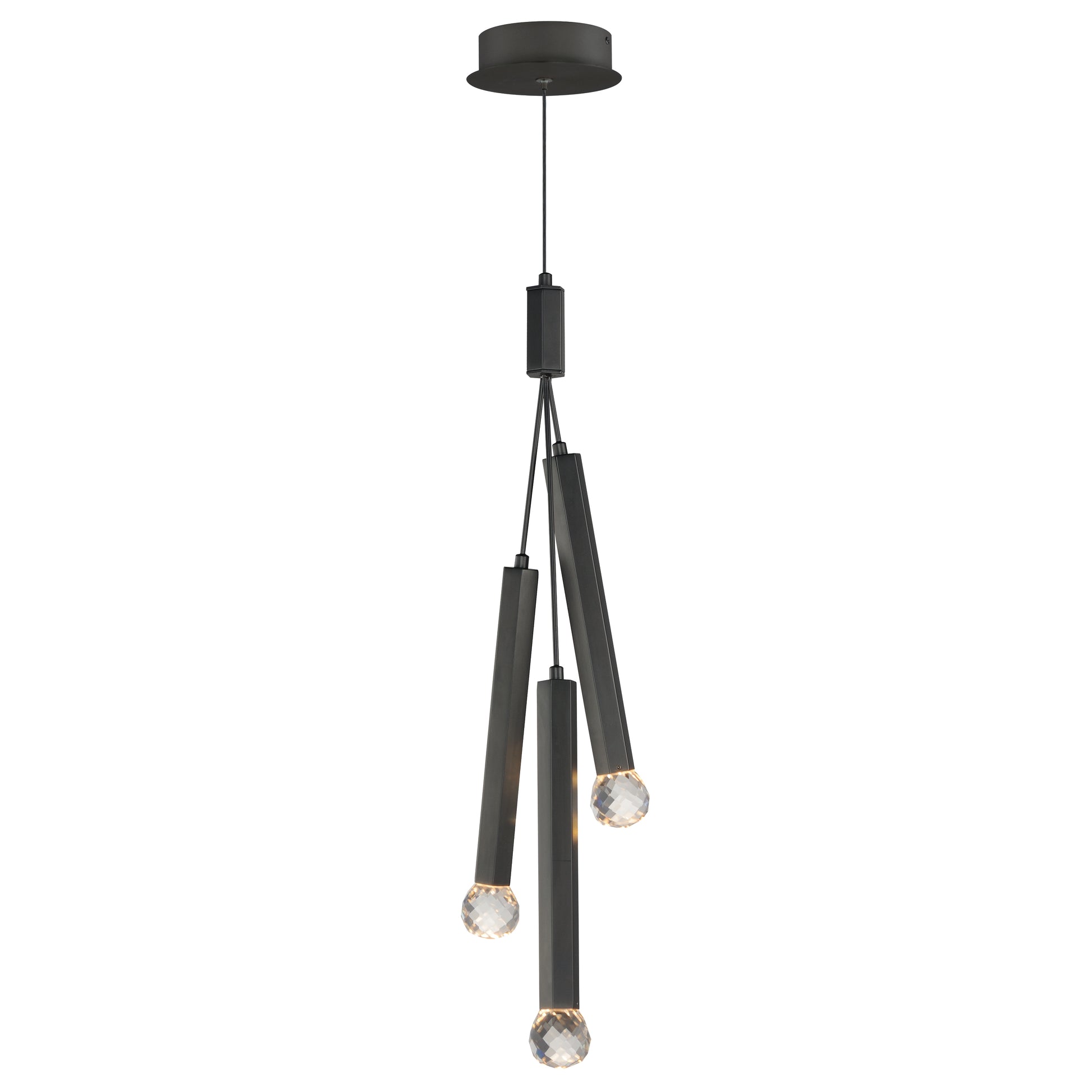 Allumettes 3-Light LED Pendant Black by ET2