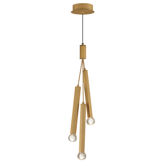 Allumettes 3-Light LED Pendant Gold by ET2
