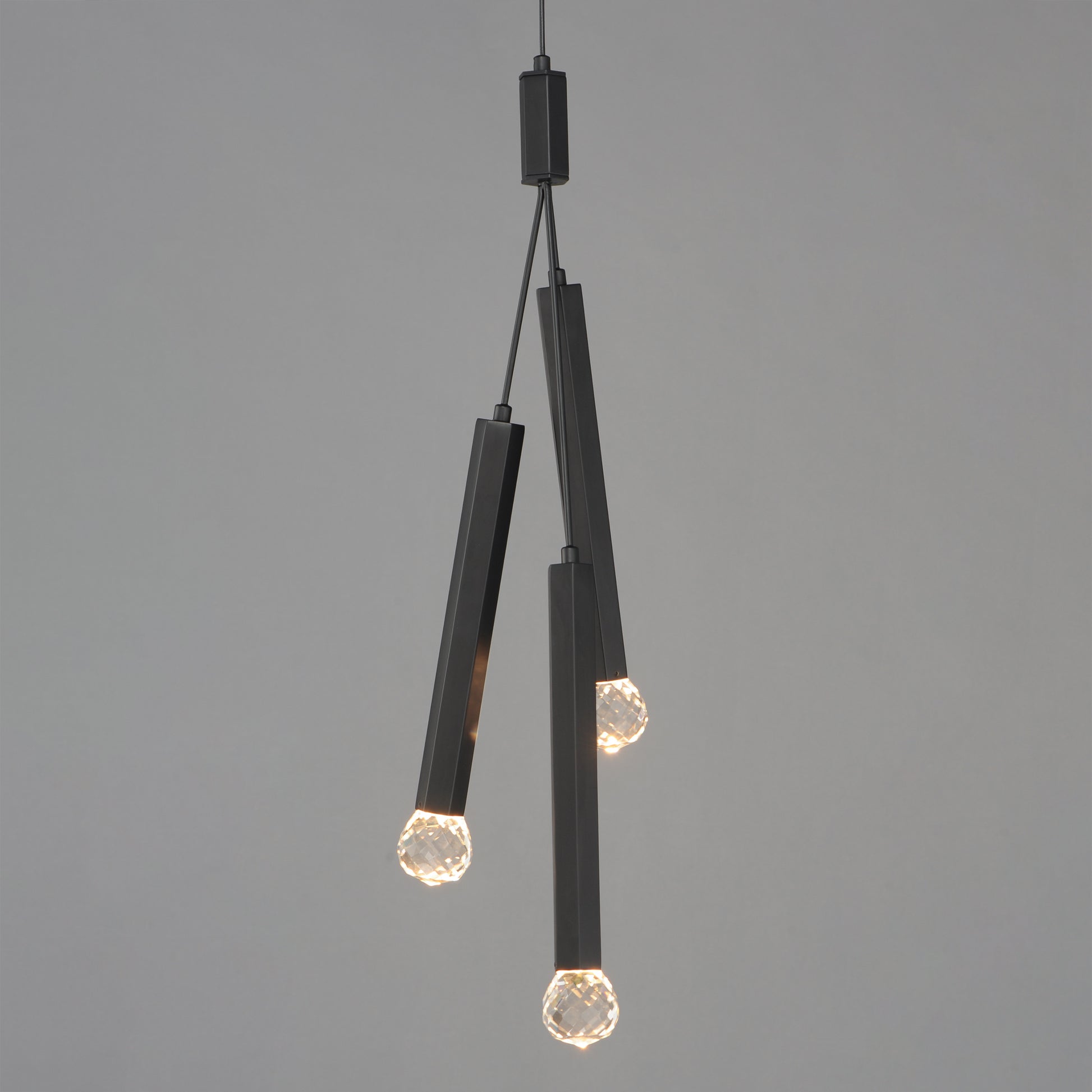 Allumettes 3-Light LED Pendant Black by ET2