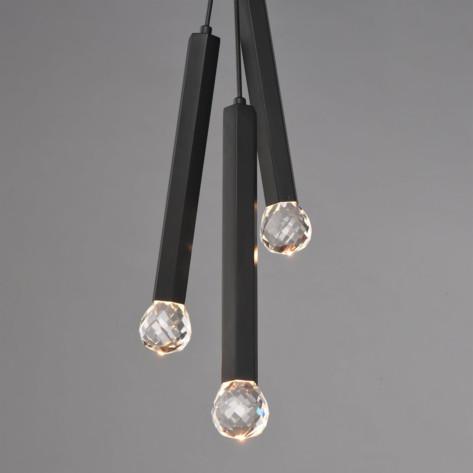 Allumettes 3-Light LED Pendant Black by ET2